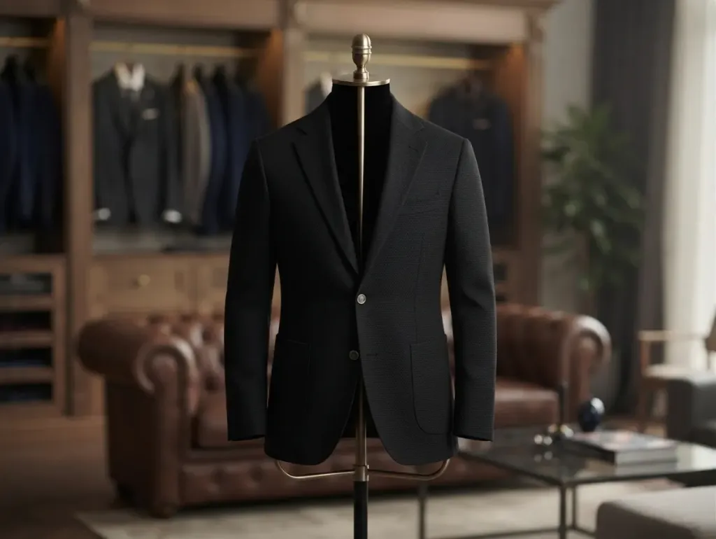 [202401375] Veste Blazer Homme (Noir, 46)