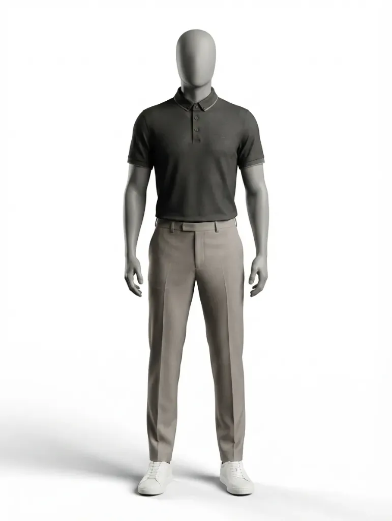 [202501601] Polo Ette Homme (Noir, M)