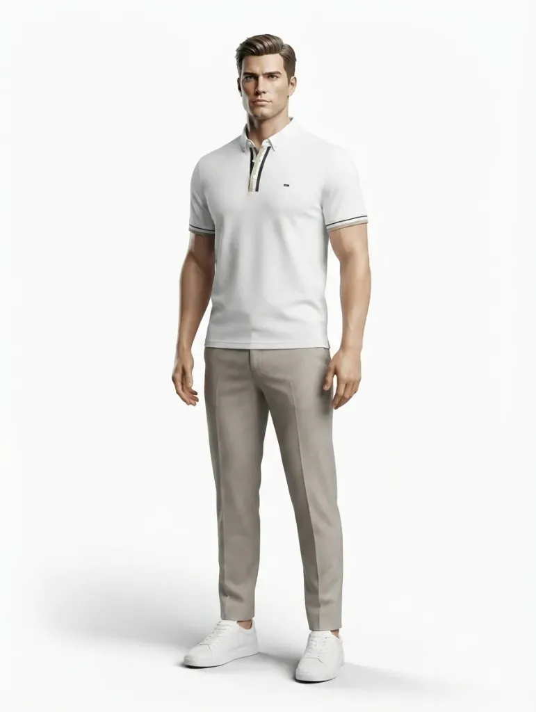 [202501574] Polo Homme Premium (Noir, M)