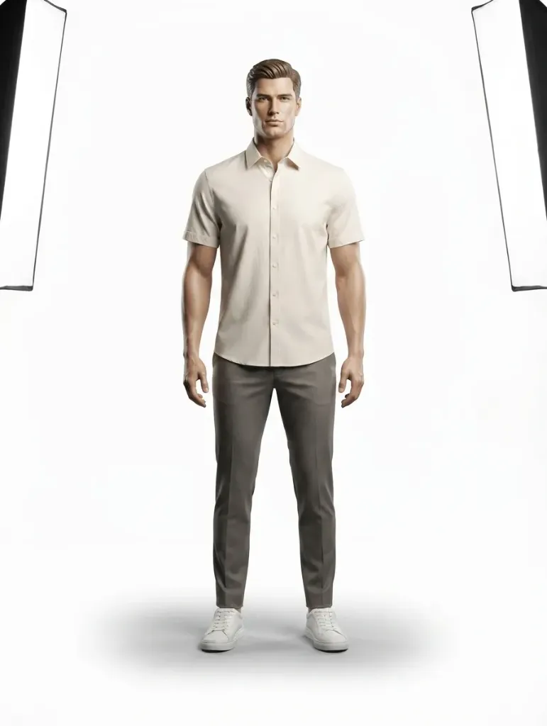 [202501547] Chemise Homme Premium (Noir, S)